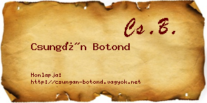 Csungán Botond névjegykártya