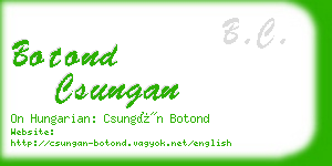 botond csungan business card